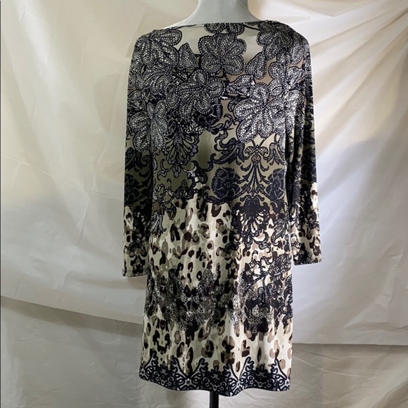 Style & Co long sleeve rhinestone dress M - Picture 6 of 9